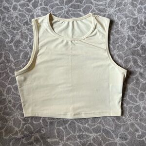 Yellow cropped tank top